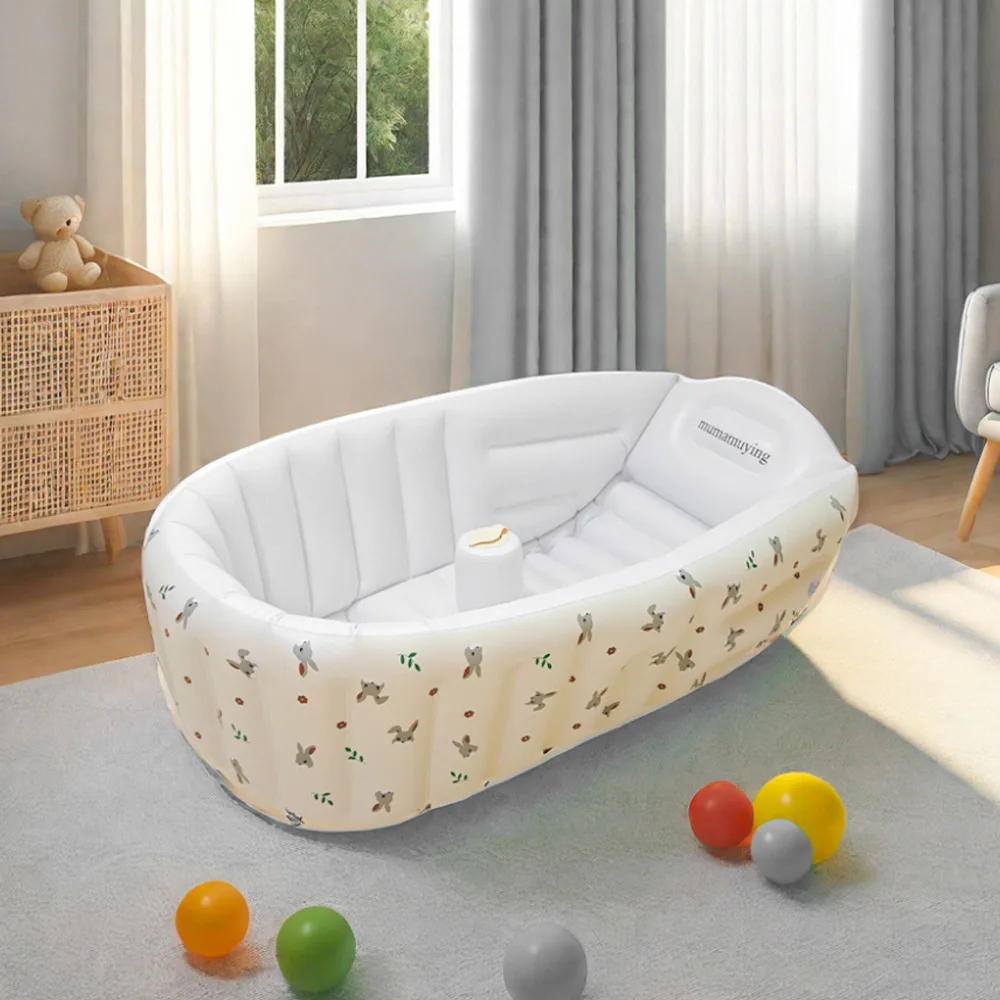 Inflatable Baby Bathtub, Portable Travel Bath Tub with Air Pump